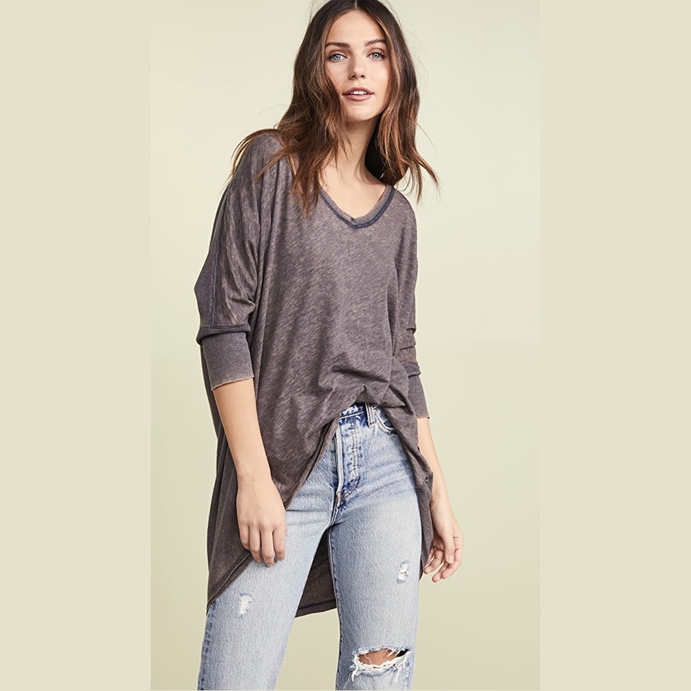 FREE PEOPLE - WASHED BLACK TEE